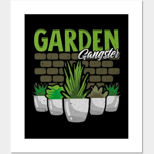 Cute & Funny Garden Gangster Gardening Pun Posters and Art